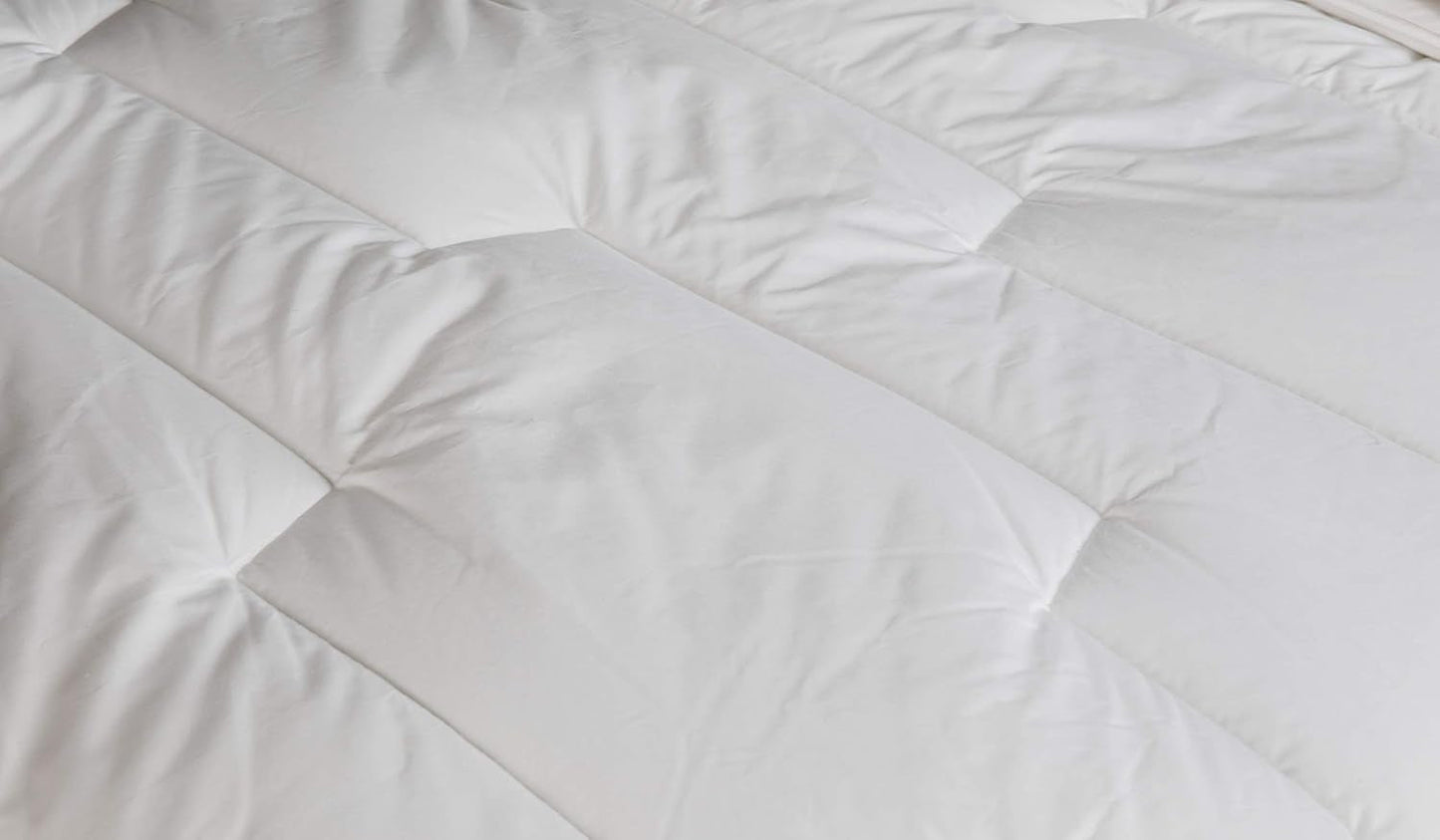 COLAS NORMAND Termoregulerende quilt, Cool In, Tempereret, 140 X 200 Cm, Sved, Optimal ventilation, 100% percale, Fresh Feel, Fransk, 53130255, Hvide Quilts og quilts Naty Shop