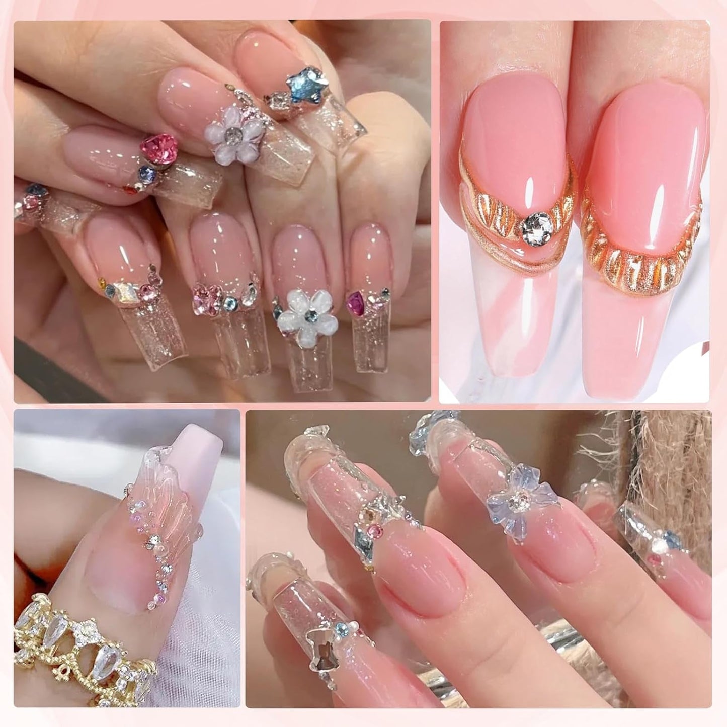 NAILGIL Solid Gel Neglelak, Solid Gel Neglelim, 3D Nail Art Skulptur med værktøjssæt, DIY Home Salon, Transparent 15G
