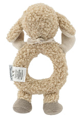 Flocke Sheep Sterntaler Catch Toy - motorisk aktivitetslegetøj til at rasle, røre og lege - plyslegetøj til babyer og børn med rattler som en loyal ven - babylegetøj lavet af blødt, sandfarvet stof Babylegetøj Naty Shop
