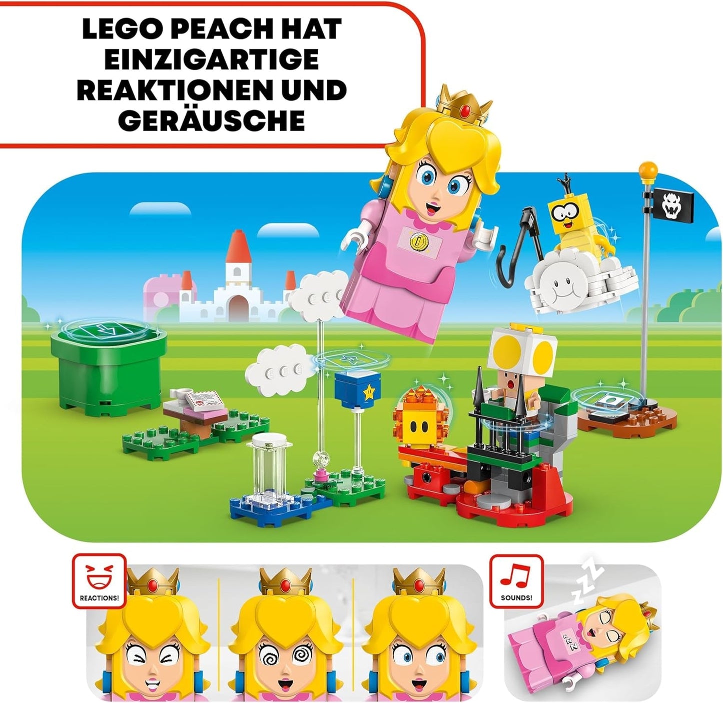 LEGO Super Mario Adventures med interaktiv fersken, legesæt til børn med gul tudse, Nintendo-gave til drenge, piger og alle spillere fra 6 år 71441 Byggesæt Besuche den LEGO-Store