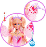 Mattel Barbie-dukke med tryllestav og modetilbehør, Fantasy-tema med vinger og farveskiftende outfit, JCP76, [Multicolor]