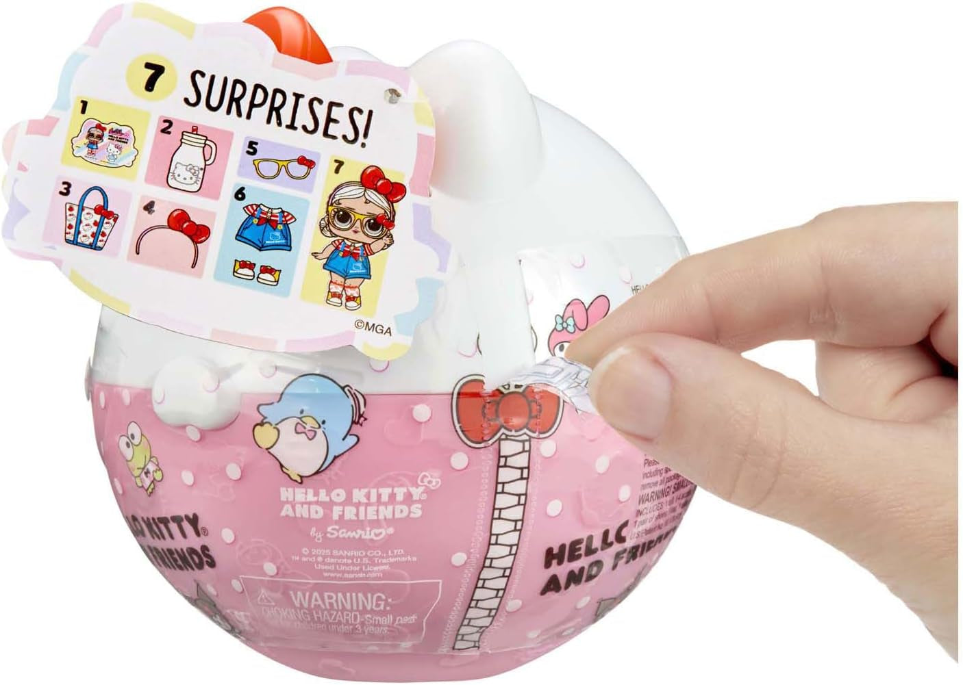LOL overraskelse! Love Hello Kitty and Friends - 1 dukke med 7 overraskelser, tilfældigt udvalg, 8 samleobjekter, til børn fra 4 år og opefter, Pink