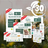 Naty Babyservietter | 100% urte- og duftfri til følsom hud | Plastfrie og certificerede komposterbare servietter med 98 % renset vand | 672 servietter (12 pakker)