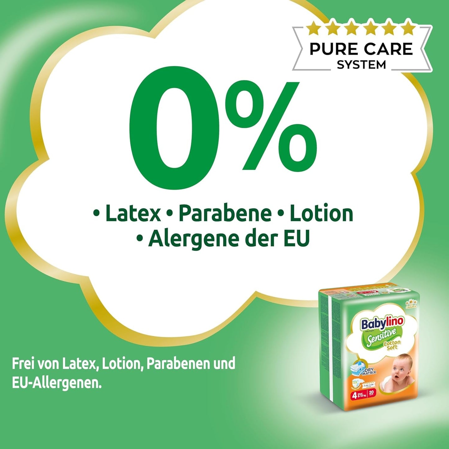 Babybleer Sensitive str. 4, Maxi (8-13 kg), 20 stk