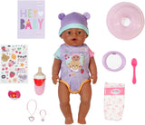BABY Born Eva - babydukke 43 cm - 10 funktioner inklusive tilbehør og madras - Fungerer fuldt ud uden batterier - Velegnet til børn fra 3 år og derover