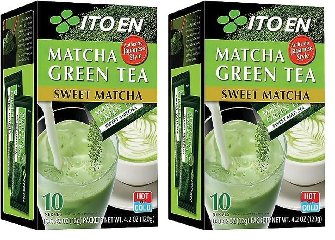 ITO DA Instant Matcha Powder – Sødet Matcha-tepulver i 12 g poser (10 stykker pr. pakke) – 1 x 120 g (2 pakke)