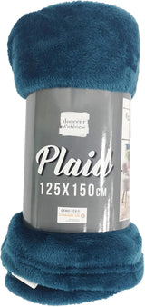 Douceur D'Intérieur FLANOU Plaid, Polyester, Blå, 125 X 150 Cm Dyner og dyner Naty Shop