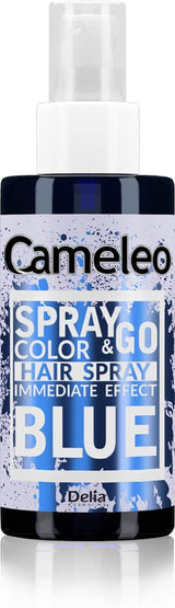 Cameleo - Spray & Go - hårfarvespray - lilla - til blondt, platinblondt og gråt hår - spray blot og gå - semi-permanent - øjeblikkeligt resultat - karnevalshårfarvespray - 150 ml Naty Shop Blue Hair Dye 150 Ml (1 pakke)