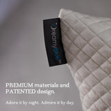 Dreamyblue Premium sovepude - strimlet memoryskum fyld [Justerbar loft] Vaskbart bambusvundet viskosebetræk - Til glidende sider, ryg og mave - Naty Shop standardpuder
