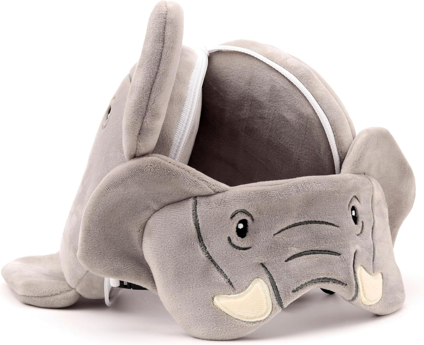 Rejsepude, rund, plys, elefant- og øjenmaske, Unisex, One Size, Unisex, Unikke rejsepuder i taljen Naty Shop