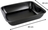 Zenker Xxl-Brat- Und Auslaufform (40 X 8 X 34 Cm) SPECIAL MADLAGNING, Rechteckige Ofenform Mit Antihaftbeschichtung, Backblech Für Krosse Braten & Saftige Aufläufe (Farbe: Schwarz), Menge: 1 Stück Forme og bakker til bagning Naty Shop