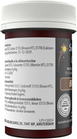 Sugarflair brun madfarvepasta, højkoncentreret pastelfarve til smørcreme, fondant, royal glasur, kagepynt og meget mere! Levende madfarve! - 25 g