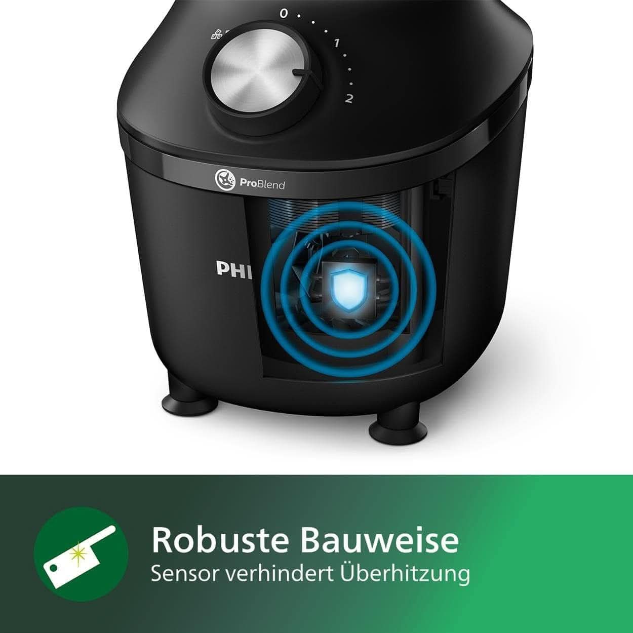 Philips Standmixer Og Smoothie Maker – 600W, 2-Liter-Becher, Homeid-App, 2 Geschwindigkeitsstufen + Impulsfunktion, Problend, Ice-Crush-Funktion (HR2291/41) Køkken Naty Shop