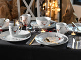 CreaTable, 21498, Luna Hirsch-serien, 18-dele stel til 6, morgenmadssæt i porcelæn, tåler opvaskemaskine og mikroovn, kvalitetsfremstilling