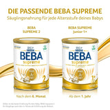 BEBA SUPREME JUNIOR 1 Plus - Drik til børn fra 1 år, med kompleks 6 HMO, laktosefri, palmeoliefri, fiskeoliefri, mad til små børn, babymælkpulver, pakke med 6 (6 x 800g)