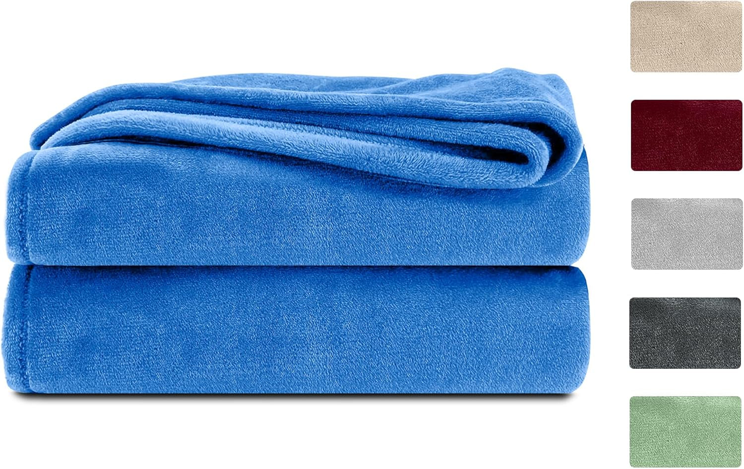Komfortec fluffy tæppe, behageligt tæppe, fleece tæppe, Oeko-Tex certificeret, super blødt, 150X200 Cm, 260 G/M², beige Senge og tæpper Besuche den Komfortec-Store Blå 150 X 200 Cm