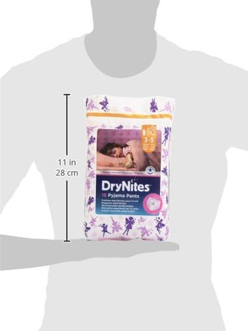 DryNites Pyjamasbukser til piger 3-5 år 1 pakke (1 x 16 stk.)