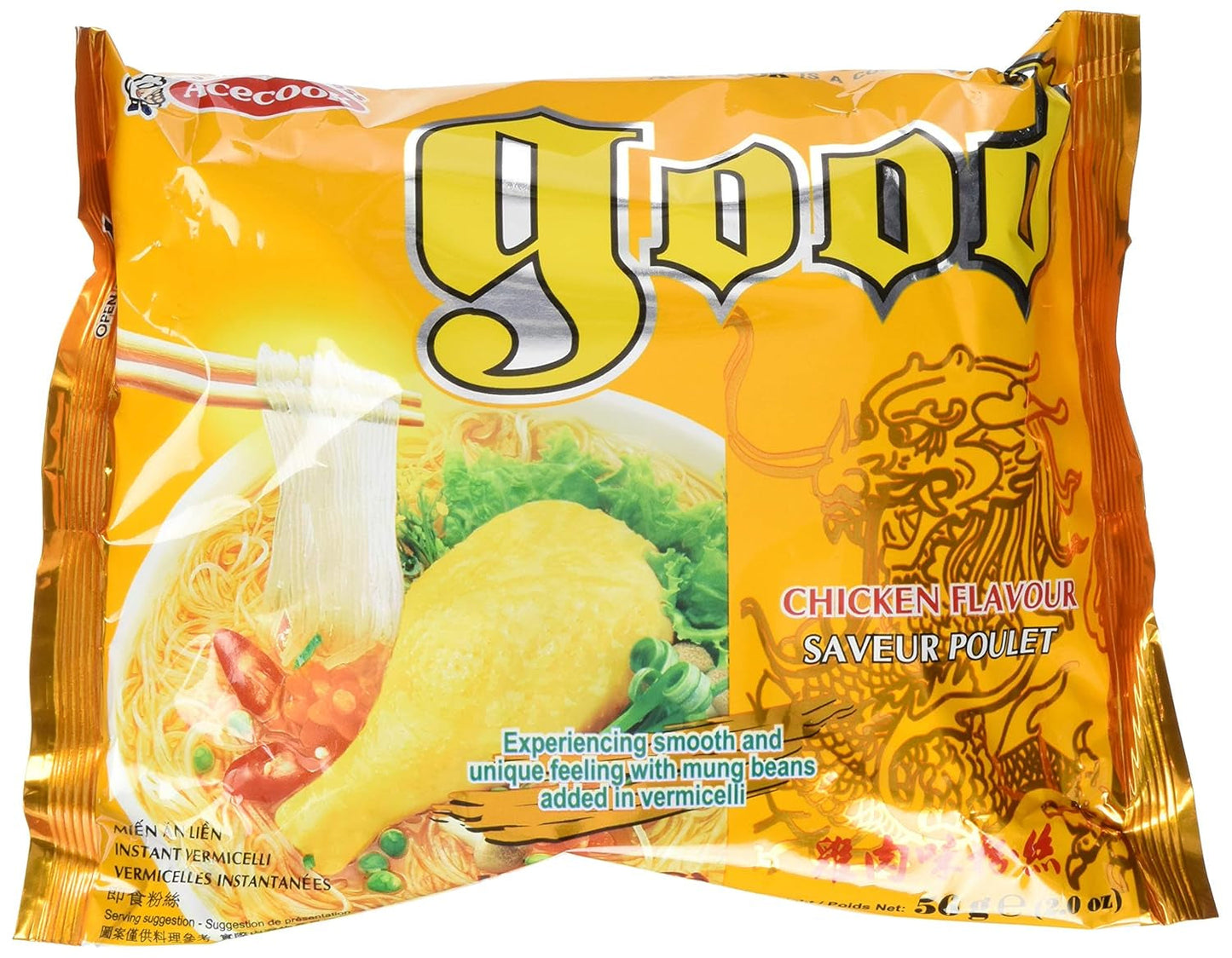 ACECOOK - GD glasinstant nudler med kylling - (1 x 57 g)