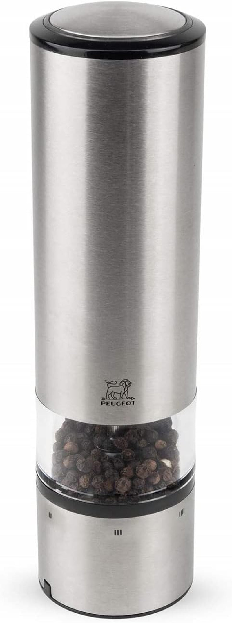 PEUGEOT Elis Sense elektrisk peber-/saltkværnesæt, højde: 20 cm, rustfrit stål, sølv Kværne og skæremaskiner Naty Shop Pfeffermühle