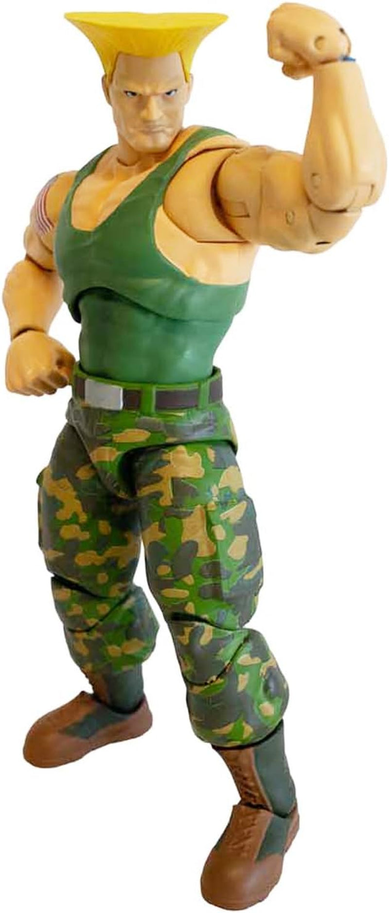 Jada Toys Street Fighter Figur Guile (15 Cm) - Street Fighter 2: The Final Challengers samleobjekt Bevægelig Action Figur med alternativt hoved, hænder og tilbehør, Alder 13+ Action Figurer Naty Shop Guile