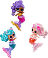 LOL overraskelse! Mermaids Makeover Magic Tots - Ægte lipgloss for dig og din dukke at lave selv, blande og skabe makeup, Sjov vandleg, 6 dukker at samle - Alders 4+