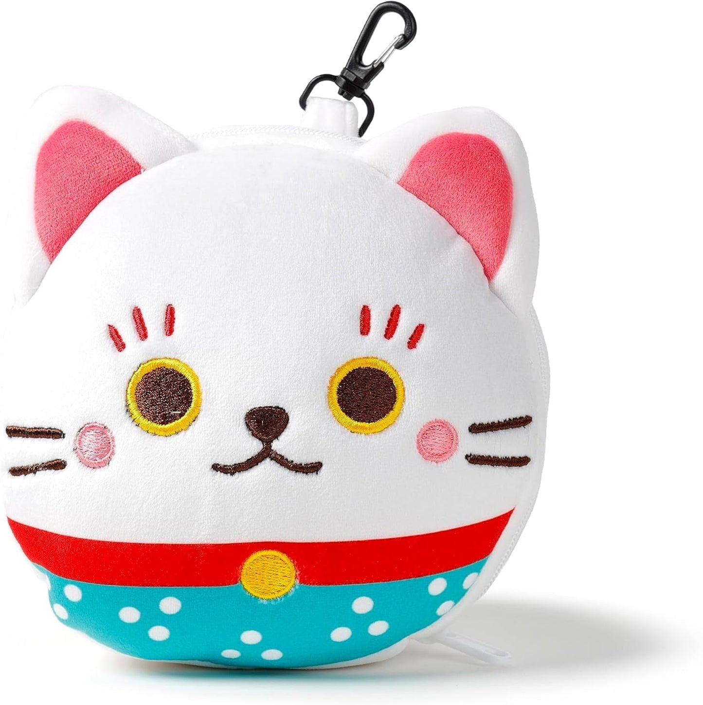 Rejsepude med Relaxeazzz maske - Maneki Neko kat lykkebringer Rejsepuder Naty Shop