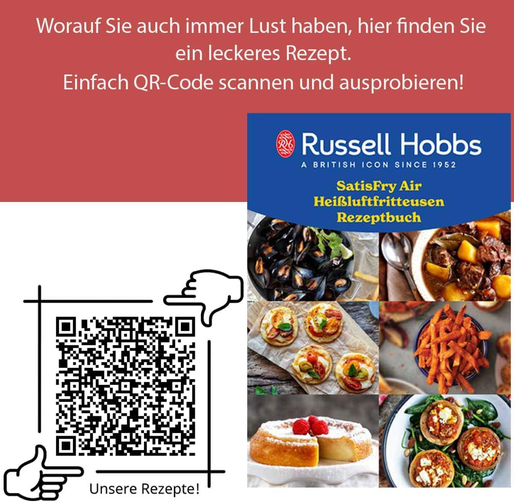 Russell Hobbs Air Fryer L 4L Rapid Airfryer, 7 madlavningsfunktioner, 10 programmer Hvidevarer Naty Shop