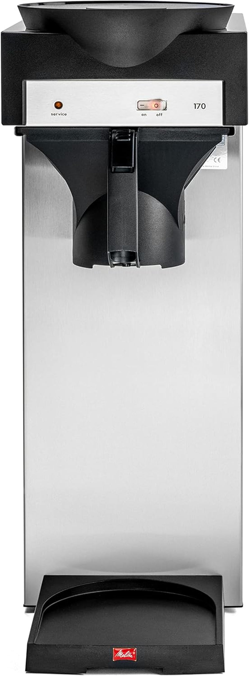Professionel espressomaskine med filter 170 M, med opbevaringsplads til glaskaraffel