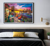 Clementoni - 33552 Collection - Manhattan Balcony Sunset, Puslespil 3000 brikker til voksne og børn 10 år, færdighedsspil for hele familien Puslespil Naty Shop