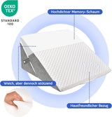 BØRN Justerbar kilepude, skumlæsepude med høj densitet til seng og sofa, ergonomisk seng med kilehovedpude til søvnrefluksapnø, benpude/rygpude til leg og læsning (hvid og grå)