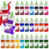 Fedtopløselig chokolade madfarve - 12 farver oliebaseret madfarve til fondant, kagepynt, bagning - flydende madfarve til kakaosmør, smørcreme, kager - 10 ml hver
