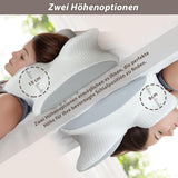 Nakkepude Ortopædisk Hovedpude Memory Foam Pude Side Impact Pude - Ergonomisk design Hul form til side, ryg og abdominal stød lysegrå cervikal ortopædiske puder Naty Shop
