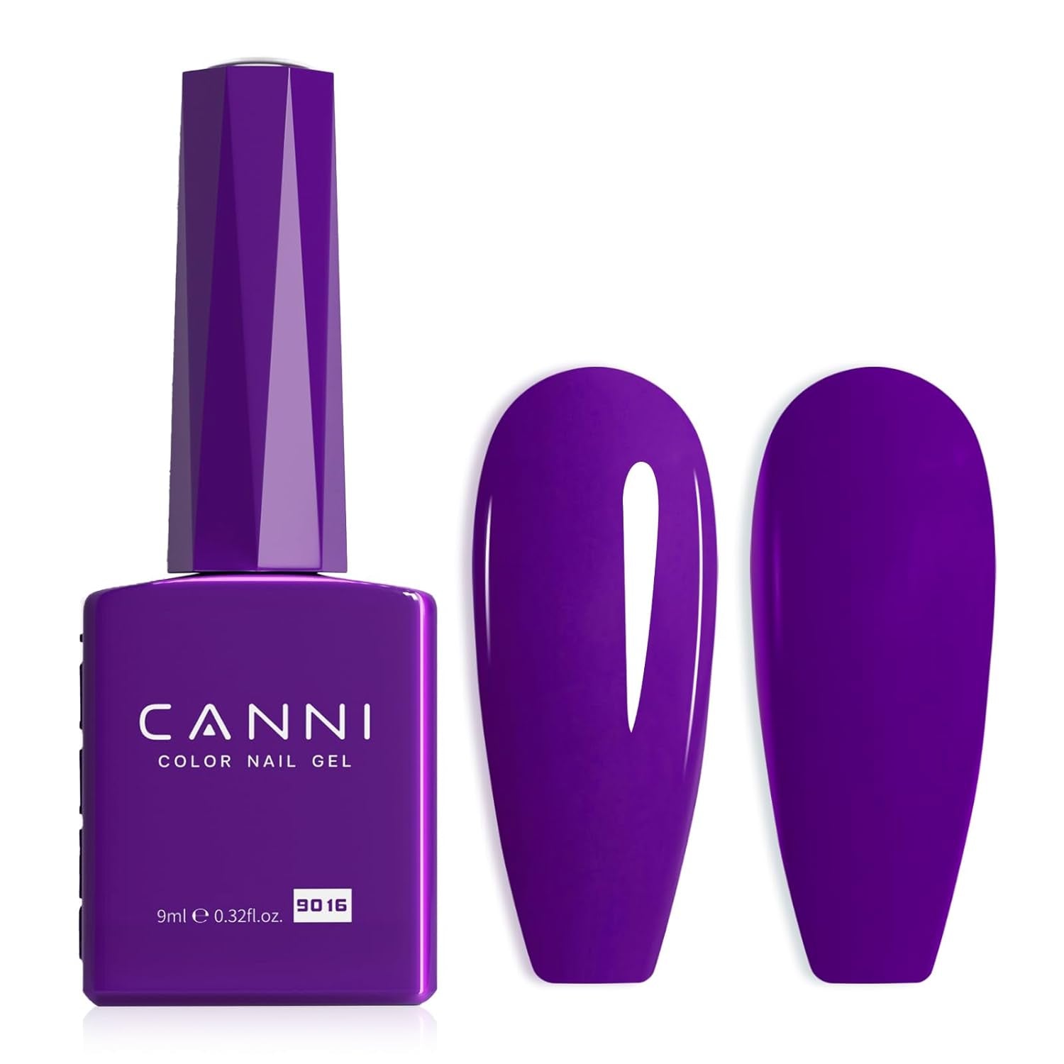 CANNI gel neglelak, semi-permanent, mørk lilla, neglelak, UV gel, soak off, manicure