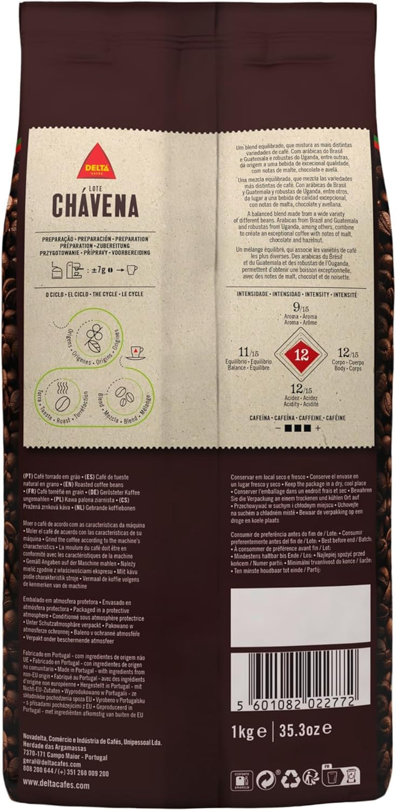 Delta Original kaffe, hele bønner, 1 kg