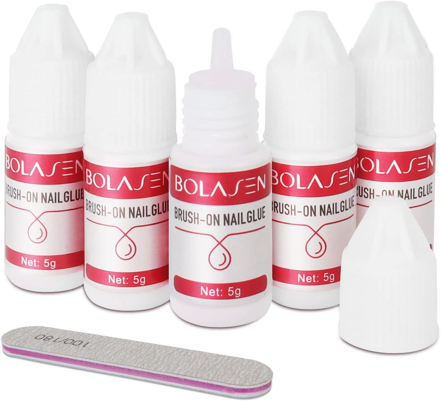 Neglespidslim, BOLASEN Ekstra stærk neglelim, 4 stk. revnet neglelim, neglelim, ekstra stærk kunstig neglelim, neglelim - 4 * 7ml
