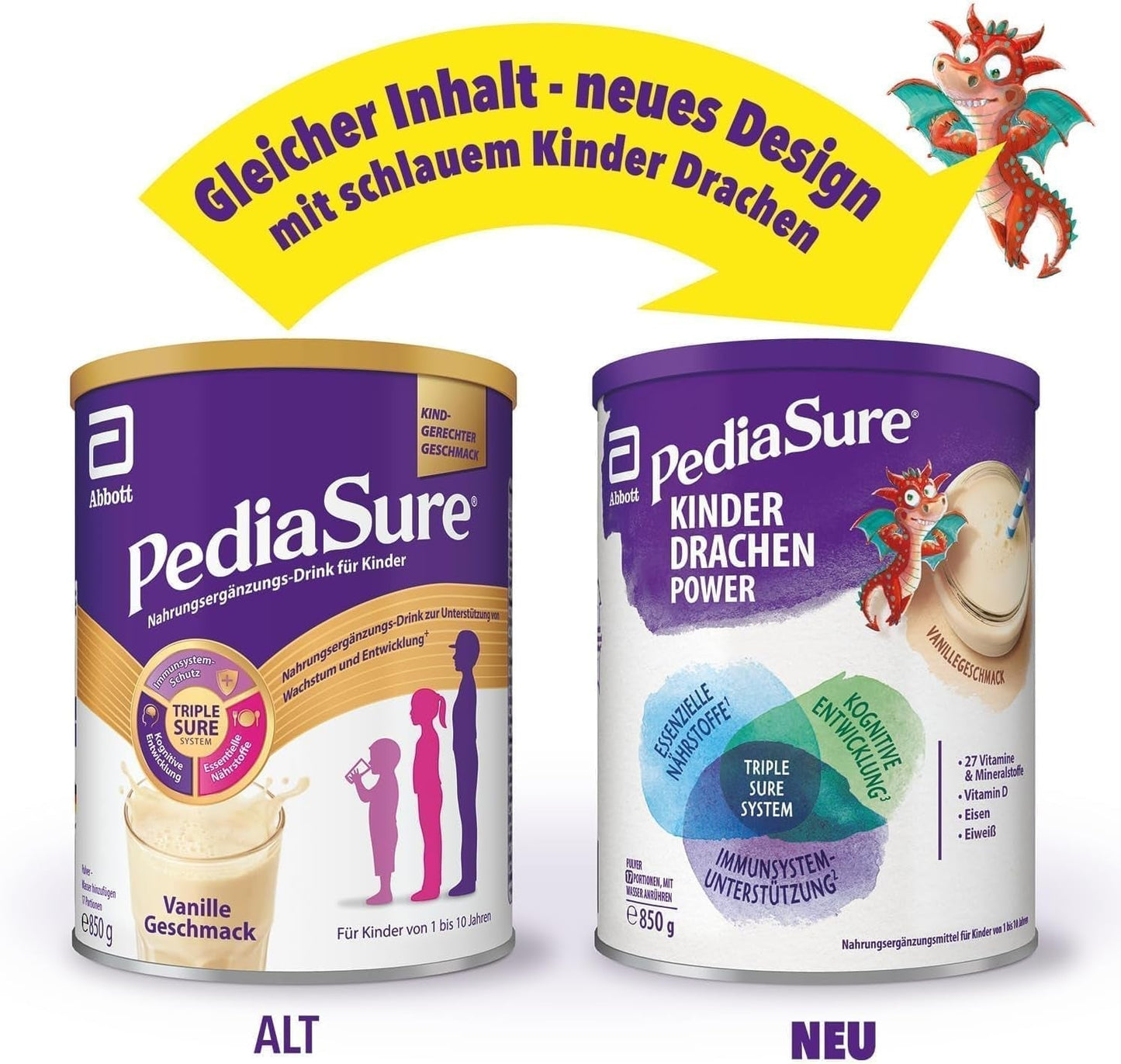 Pediasure Dragon's Power, Kosttilskud til børn fra 1 år, 27 vitaminer og mineraler Naty Shop