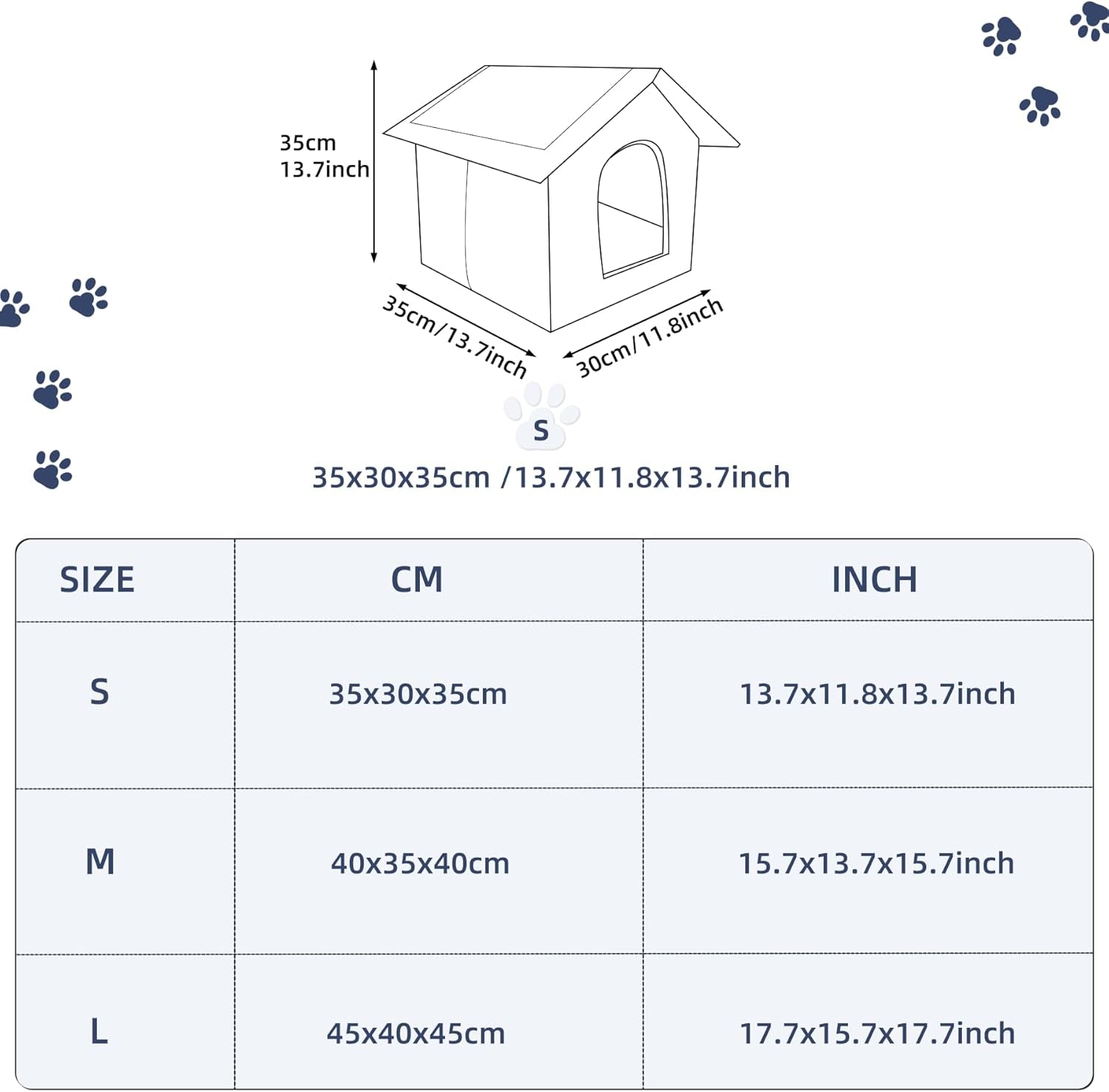 Katzenhaus Für Draußen Winterfest Wasserdicht Wetterfester Katzenhöhle Haustierhaus mit Katzenmatte Varm Hundehöhle Waschbar Hundehaus Tierheim Für Streuner Haustiere 45x40x45