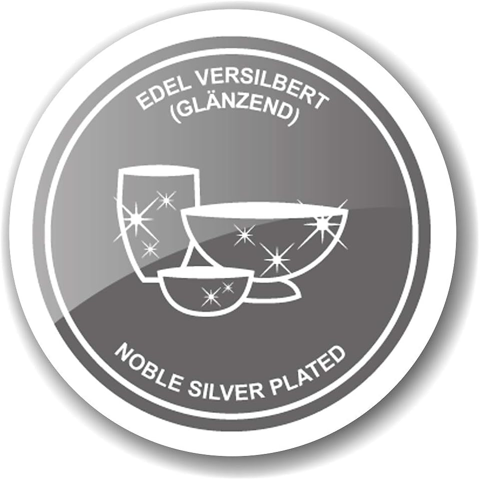 EDZARD andesyltetøjsglas (Ø 10 cm) lavet af sølv og glas - Æske og ske - Skål, sukkerbeholder, ost - Syltetøjsglas med låg, opbevaring med låg, gaveæske med lås