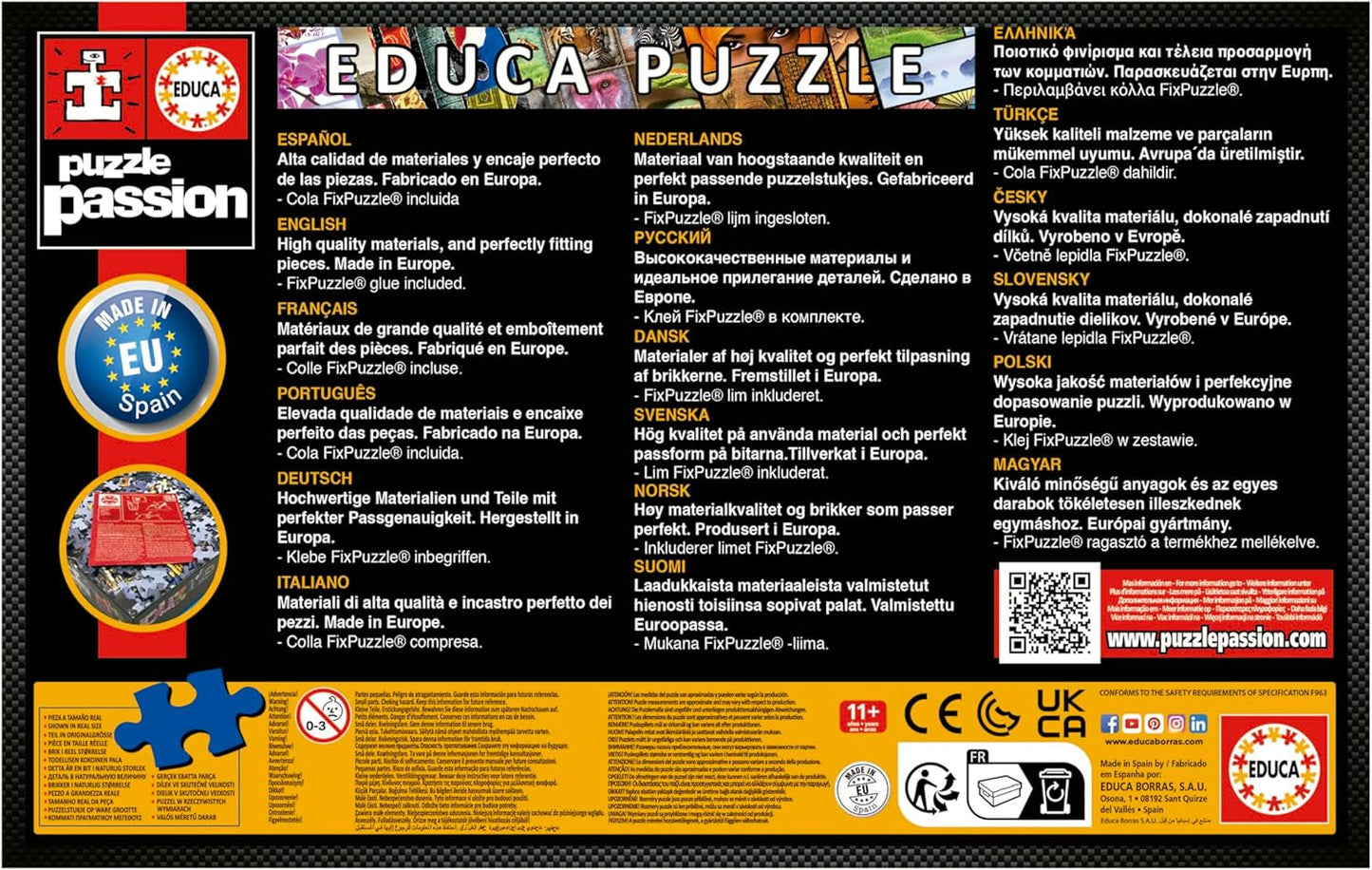 Educa - Puslespil med 500 brikker for voksne | Frække husdyr. Mål: 48 X 34 cm. Inkluderer Fixpuzzle puslespil lim. I 11 år (19905) Puzzle Naty Shop