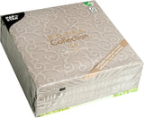 Papstar, 50 servietter "ROYAL Collection" 1/4 fold 40 cm x 40 cm grå "Casali", #84889 (pakke med 2)