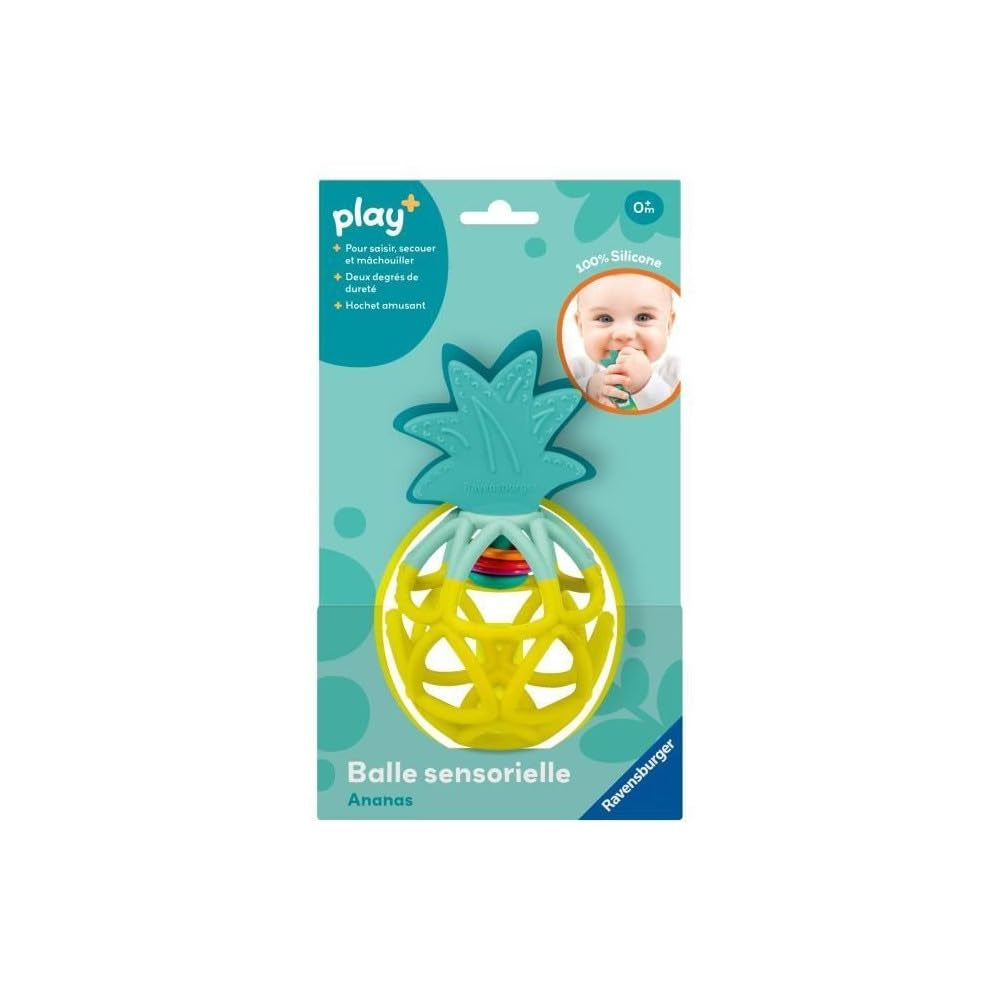 Ravensburger Play + 34013 Sansebold, ananas, legetøj til babyer fra 6 måneder, fransk version Babylegetøj Naty Shop Standardtitel