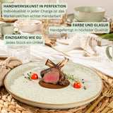 SÄNGER Rio Mint | Stentøjsstel til 6, 6 tallerkener, 6 desserttallerkener, 6 skåle, mintgrøn | VÆRDIINDSAMLING