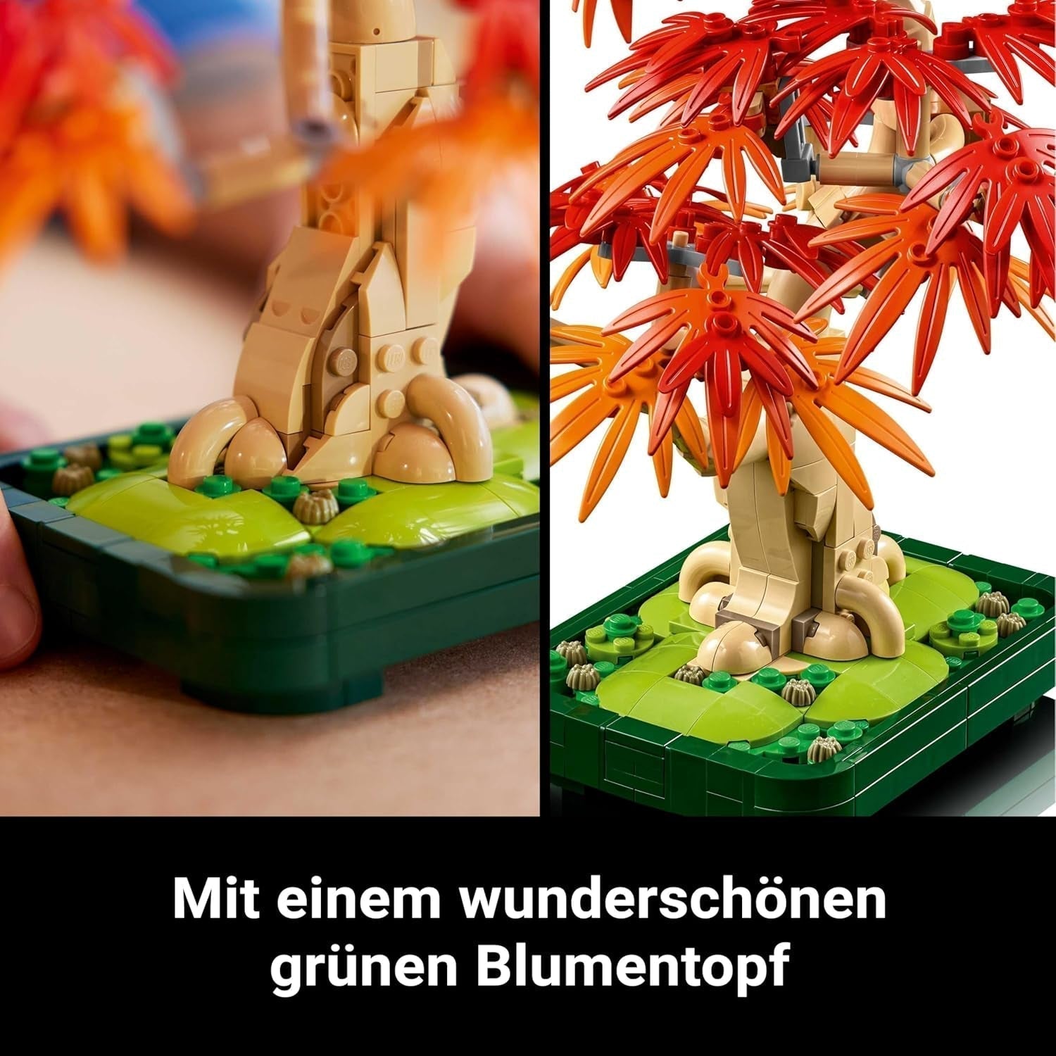 LEGO Botanicals japansk rød ahorn - Bonsai træ - Kunstigt plantesæt med røde og orange blade, plus skål - Indretning til hjemmet - Gaveidé til voksne - 10348 Byggesæt Besuche den LEGO-Store
