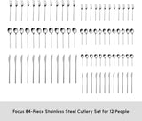 Karaca Focus Elegance, 84-delt bestiksæt, 12 personer Kitchen Naty Shop