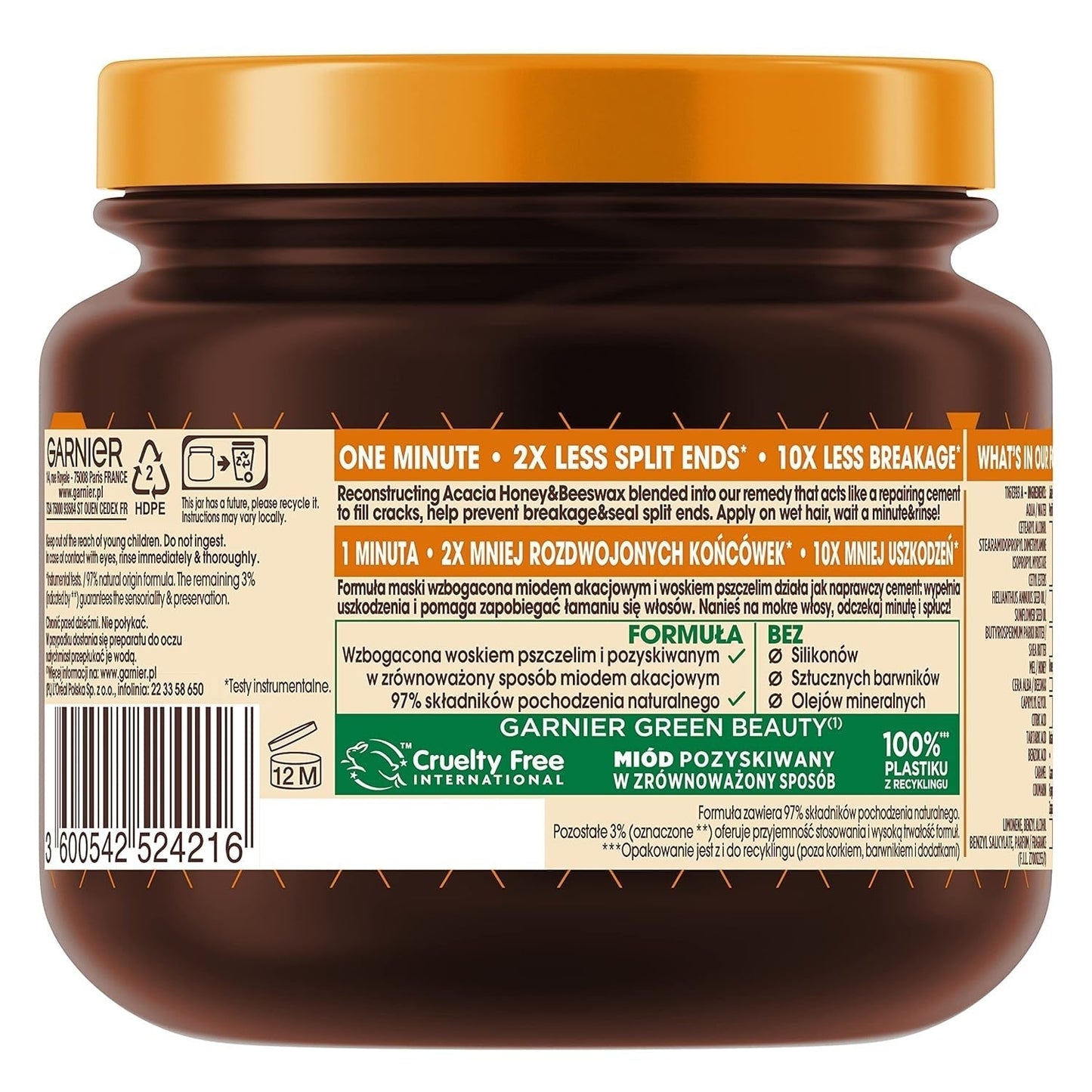 Hårmaske Garnier Botanic Therapy Honey Treasures 340ml Hårmaske Naty Shop