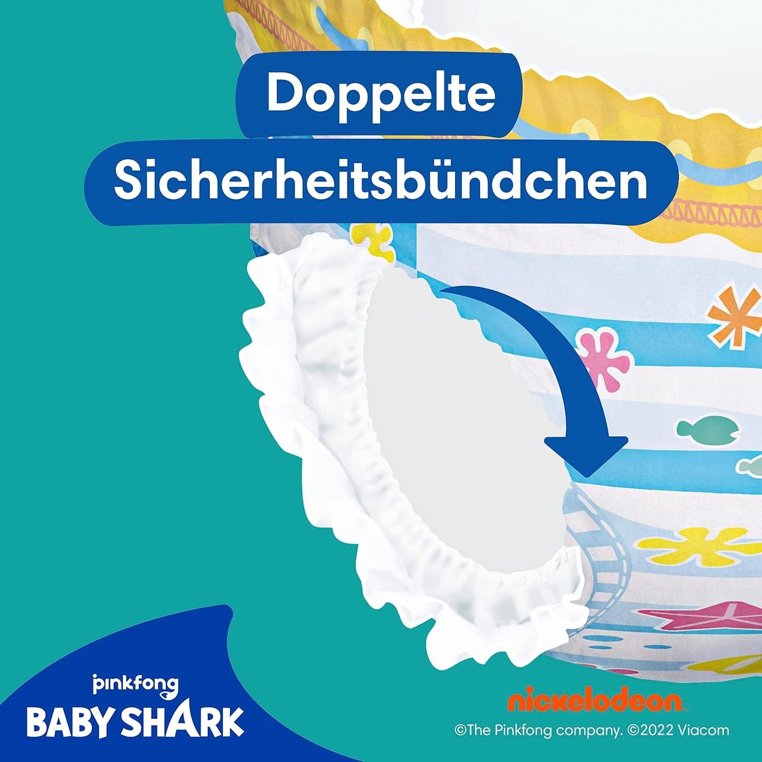 Pampers Splashers Baby Shark Limited Edition engangsbadebleer 4-5, 11, 9 kg-15 kg, for sikker beskyttelse i vandet