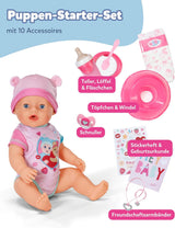 BABY Born Emma - babydukke 43 cm - 10 funktioner inklusive tilbehør og madras - Fungerer fuldt ud uden batterier - Velegnet til børn fra 3 år og derover