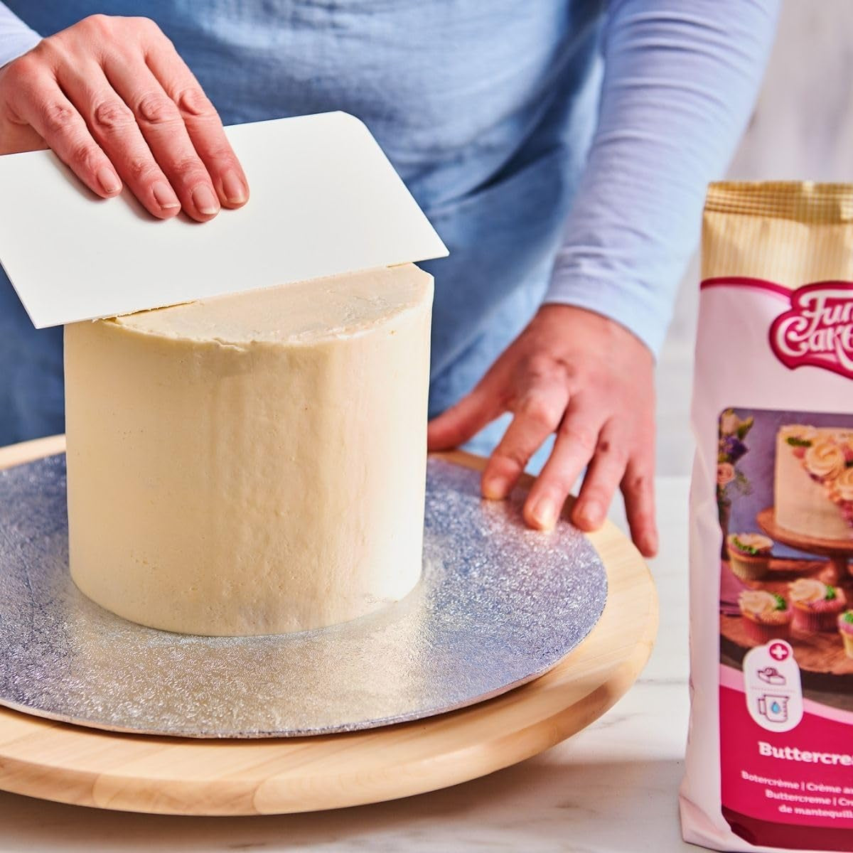 Funcakes Mix Für Buttercreme: Einfach Zu Berübenen, Cremig, Perfekt Zum Dekorieren, Abdecken Und Füllen Von Kuchen, Belag Auf Cupcakes, Halal., 1 Kg Mix til bagning og madlavning Naty Shop
