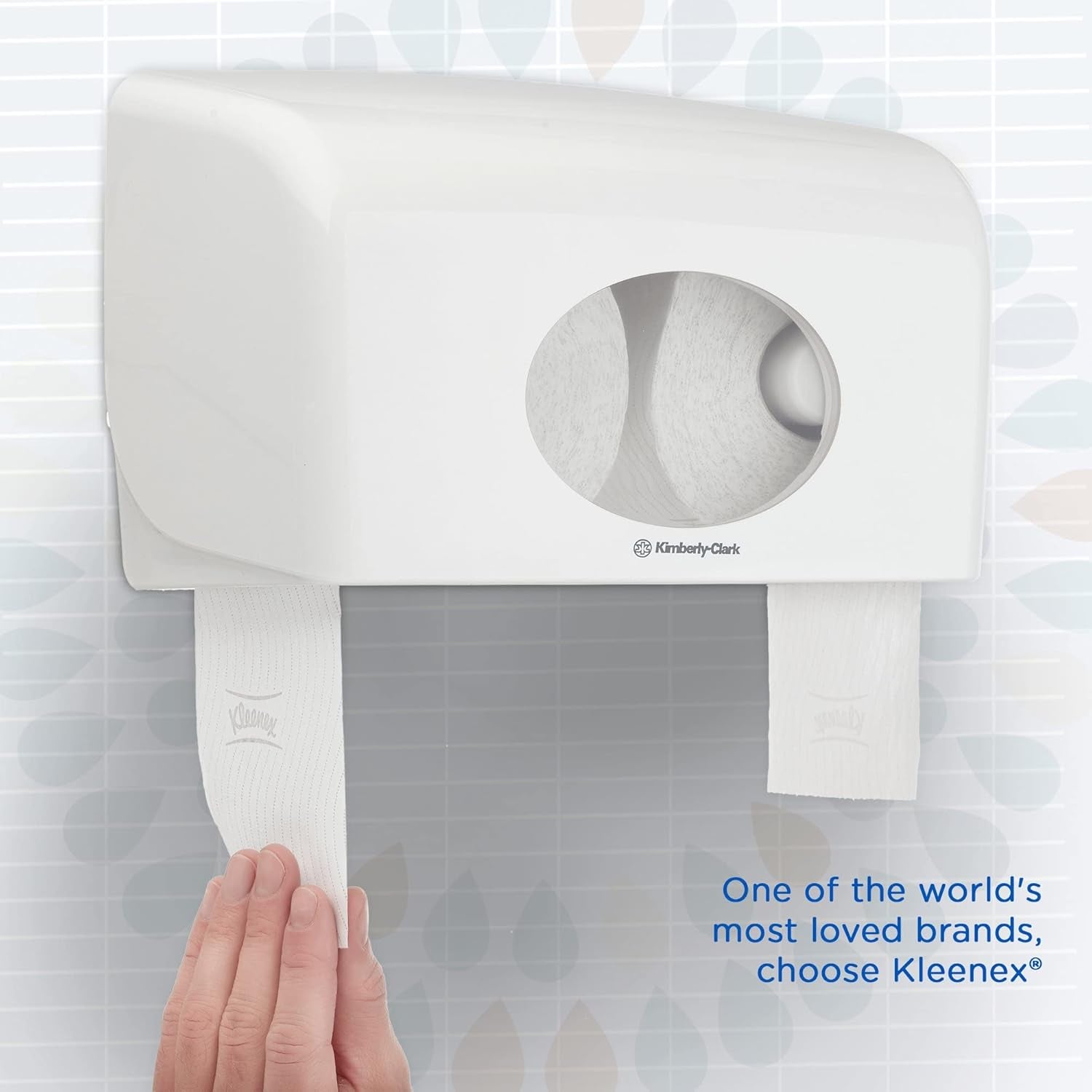 Kleenex standardrulle 8441 toiletpapir - 2-lags toiletpapir - 6 pakker med 6 ruller x 600 ark hver, hvid (36 ruller/21.600 ark i alt)