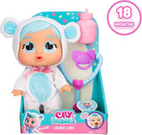 Cry Babies Loving Care Kristal Doll, Kristal Loving Care Baby Doll med 3 tilbehør til lægeleg, sygepleje, Crying with Real Tears, Legetøj i 18 måneder baby